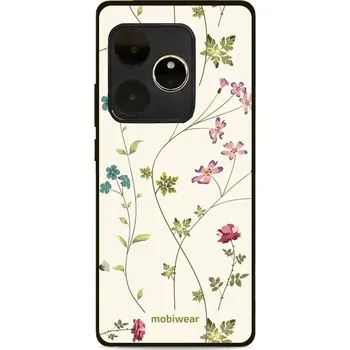 Pouzdro na mobilní telefon Lesklý kryt Mobiwear Glossy - Realme GT 6 5G - G035G - Tenké rostlinky s květy (Prémiové lesklé pouzdro, obal, kryt Mobiwear Glossy na mobil Realme GT 6 5G - G035G - Tenké rostlinky s květy, materiál Plast + TPU silikon - krytí po všech stranách,)