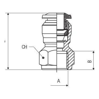 Kompresor Přímá spojka s vnitřním závitem O6 x 1/8"i