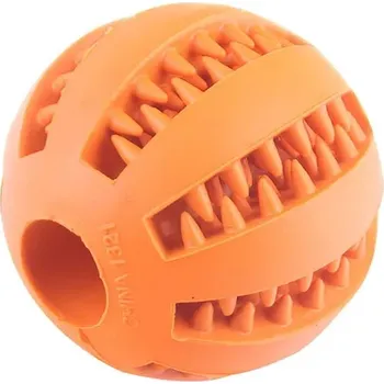 Hračka pro psa Psí interaktivní míček na granule a pamlsky Barva: Oranžová, Velikost: 5 cm