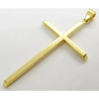 Přívěsek Klenoty Budín Dámský zlatý přívěsek obrovský křížek 585/1,66gr HK3193 (Klenoty Budín Dámský zlatý přívěsek obrovský křížek 585/1,66gr HK3193)