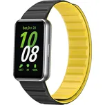 Silikonový magnetický řemínek pro Samsung Galaxy Fit 3 Barva: Černo-žlutý