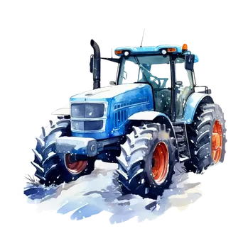 Nášivka NAŽEHLOVAČKA - Traktor ve sněhu