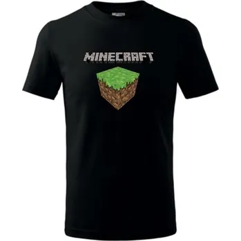 ON-DESIGN Dětské tričko MINECRAFT 3 Velikost: 134 cm/8 let, Barva: černá