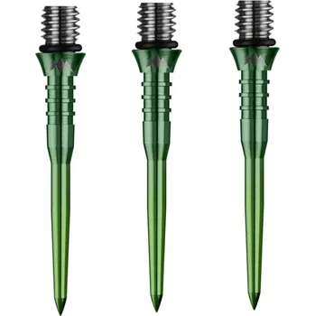 Příslušenství pro šipky Mission Kovové hroty - Titan Pro - Grooved - Green - 30 mm