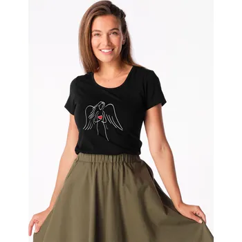 CityZen - BREDA Dámské tričko černé s potiskem Anděl 38