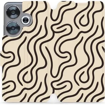 Pouzdro na mobilní telefon Flipové pouzdro Mobiwear - Xiaomi Poco F6 5G - VA60S Linky (Knížkové flip pouzdro, obal, kryt na mobil Xiaomi Poco F6 5G - VA60S Linky, materiál Umělá kůže + TPU - ochrana 360°, stojánek, silikonová vanička, magnetické zavírání)