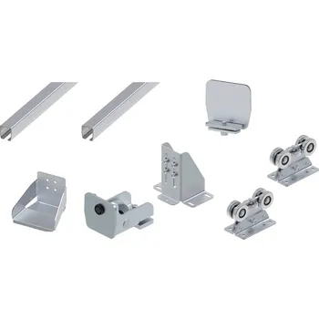 FAC Sada komponentů pro posuvné samonosné brány zinkovaný vodicí profil střední&nbsp;řada do&nbsp;6&nbsp;m