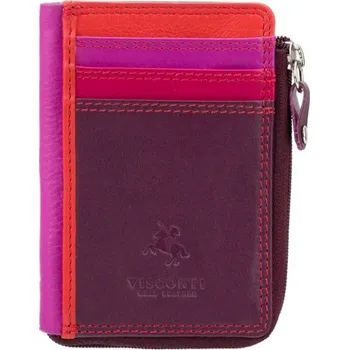 Peněženka Visconti barevné pouzdro na karty a drobné fialová