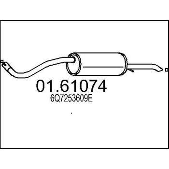 Auto-moto Zadní tlumič výfuku MTS 01.61074