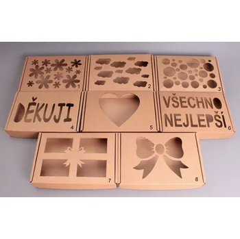 Dárková krabička Papírová dárková krabička ( M ) Typ výřezu: 7 - stuha