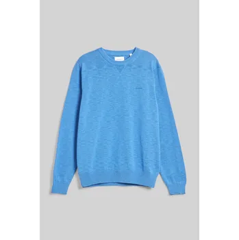Pánský svetr SVETR GANT COTTON FLAMME C-NECK RICH BLUE
