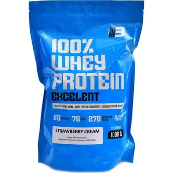 Protein Body nutrition s.r.o. Excelent 100% WPC whey protein 80 1000g - jahodový krém