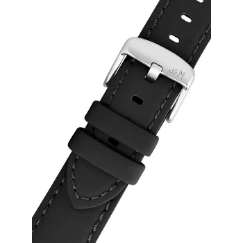 Řemínek na hodinky Kožený řemínek Morellato Capri 5761D82.019 L, černý, recyklovaný materiál