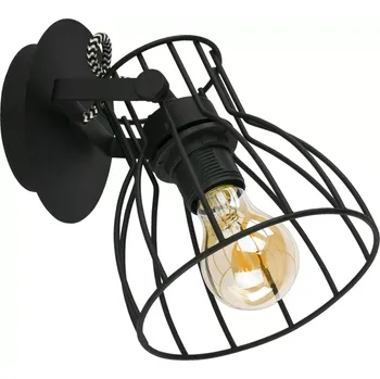 Nástěnné svítidlo TK Lighting 2120 ALANO - Nástěnná retro lampička v černé barvě, 1 x E27 (Retro lampa na zeď v černé barvě)