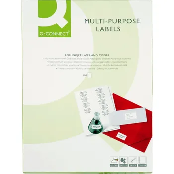 Archivační box Univerzální štítky QConnect A4 bílá 70 (KF10641)