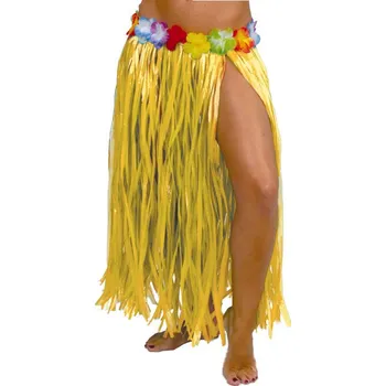 Karnevalový doplněk Guirca Havajská sukně žlutá 75 cm