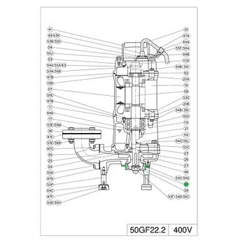 Čerpadlo HCP 50GF Těleso řezáku