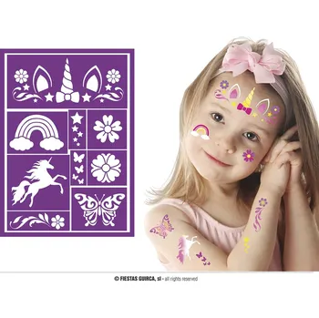 Karnevalový doplněk Guirca Fiestas Španělsko Fialová šablona na dětský makeup