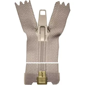 Zip Spirálový zip, dělitelný, Silný - 70cm - šedý - STAP - BALENÍ 10 ks