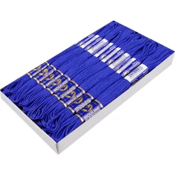 Příze Vyšívací příze Mouline, bavlnky, MODRÁ