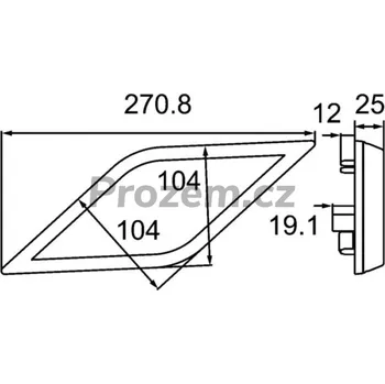 Zadní světlomet Koncové světlo LED, pravé, šroubované, 12 / 24 V pro Liebherr, 12220272, 2SD013342121