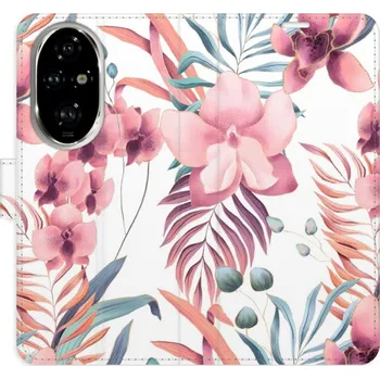 Pouzdro na mobilní telefon Flipové pouzdro iSaprio - Pink Flowers 02 - Honor 200 Pro