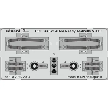 Plastikový model 1/35 AH-64A early seatbelts STEEL (TRUMP)