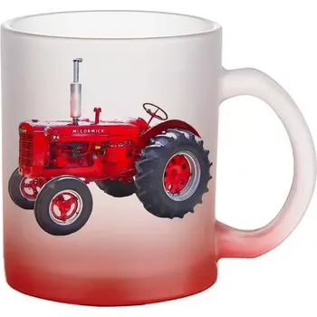 McCormick Super W-4 skleněný hrnek traktor (hrneček s traktorem matné sklo )