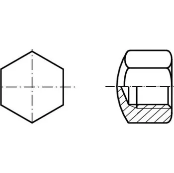 Matice Matice šestihranné uzavřené dle din 917 m20 pevnost 5.8 bez povrchu