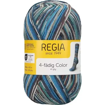 Příze Regia 4-Ply Color 3084 sky-anthra color (Ponožková příze Regia 3084 sky-anthra color)