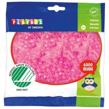 Dětské navlékací korálky Zažehlovací korálky - 6 000 ks - růžové
