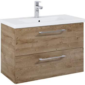 Koupelnový nábytek Roca Roma Compact skříňka 80x38.4x53 cm pod umyvadlo závěsná dub A857953808