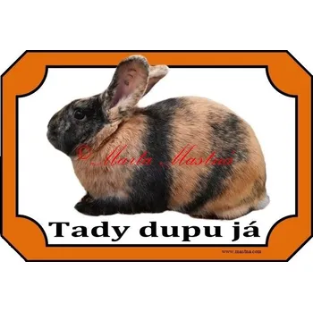 Cedulka králík japonský - Bez samolepicí vrstvy