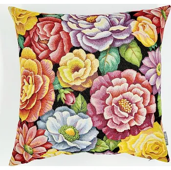 Dekorativní polštářek BYTEMA Gobelínový povlak LETNÍ KVĚTY 45 x 45 cm