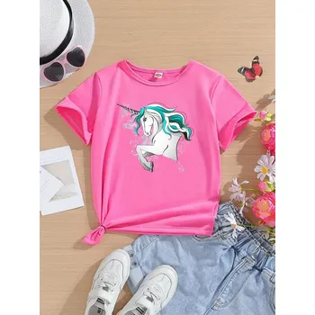 Dívčí tričko STRIKER Dětské tričko Jednorožec art 2 Dětská velikost: 6 let