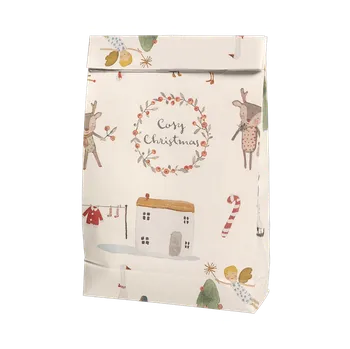 Dárková krabička Maileg Papírový sáček Cosy Christmas Off-white