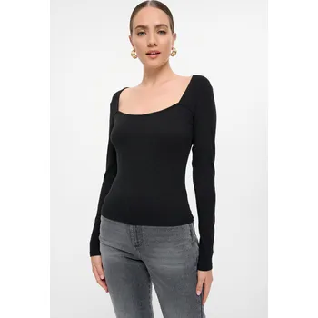 Greenpoint dámské vypasované triko černé Velikost: XL