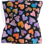 Bavlněný nákrčník Barevná srdce; Barva: černá; Velikost: 48