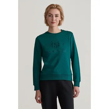 Dámská mikina MIKINA GANT REG TONAL SHIELD C-NECK SWEAT DEEP FOREST