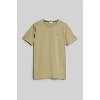 Dětská móda TRIČKO GANT SHIELD SS T-SHIRT BEIGE GREEN