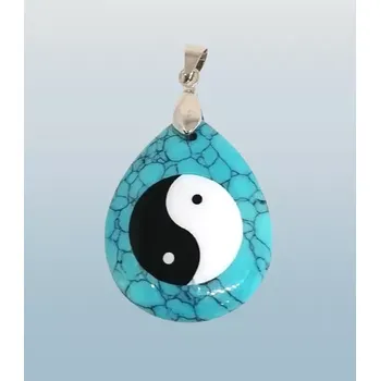 Přívěsek Přívěsek z tyrkenitu se symbolem JIN JANG