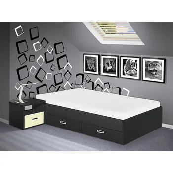 Postel Nabytekmorava postel s úložným prostorem Renata 160x200 cm barva lamina: Antracit, boční čela: bez bočních čel