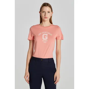 TRIČKO GANT REG LOGO SS T-SHIRT PEACHY PINK