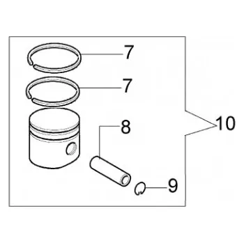 Motorová pila Píst Oleo Mac 962, 965 ORIGINÁL 50092013A