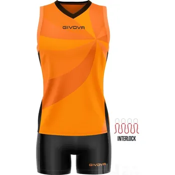 Fotbal Dámský komplet GIVOVA ELICA, barva 0110 oranžová - černá, velikost XL