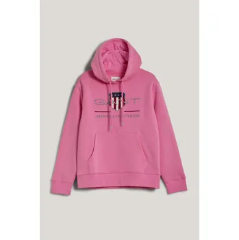 Dámská mikina MIKINA GANT ARCHIVE SHIELD HOODIE CANDY PINK