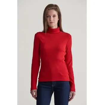 Dámský svetr ROLÁK GANT SLIM RIB TURTLENECK RUBY RED