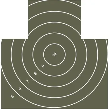 Terč na sportovní střelbu Terč Nekrytě ležící figura s kruhy, 10 ks