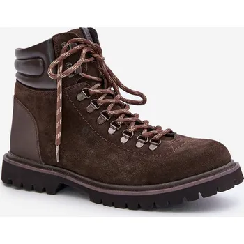 Pánská běžecká obuv Semišové Zateplené Boty Třpytky Pánské Big Star OO174643 Barva: Béžová, Velikost: 43