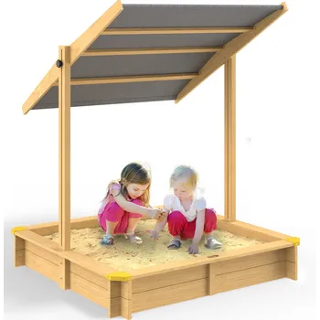 Pískoviště Pískoviště se stříškou Fritzi 140 x 140 x 120 cm smrk/antracit
